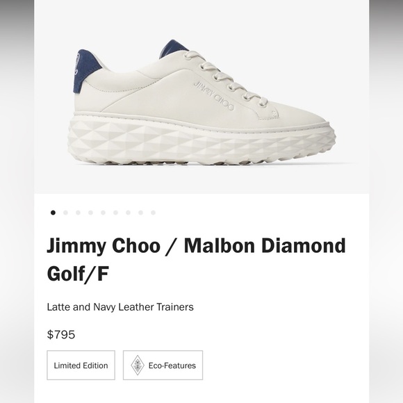 Jimmy Choo Malbon Diamond Golf Trainers - Picture 8 of 8